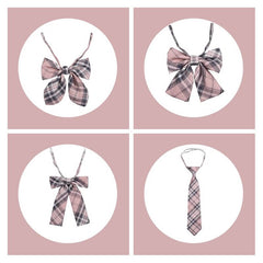 cutiekill-skirt-bow-jk-valentine-pink-plaid-uniform-skirt-c01375