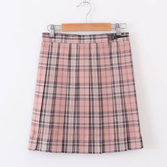 cutiekill-skirt-bow-jk-valentine-pink-plaid-uniform-skirt-c01375