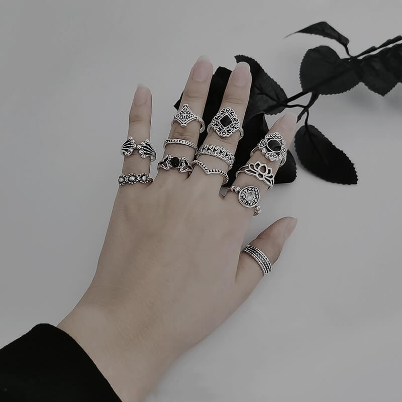 cutiekill-vintage-goth-alternative-rings-15-pieces-ah0041