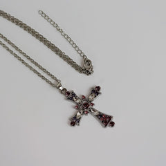 cutiekill-vintage-punk-diamond-cross-necklace-ah0054
