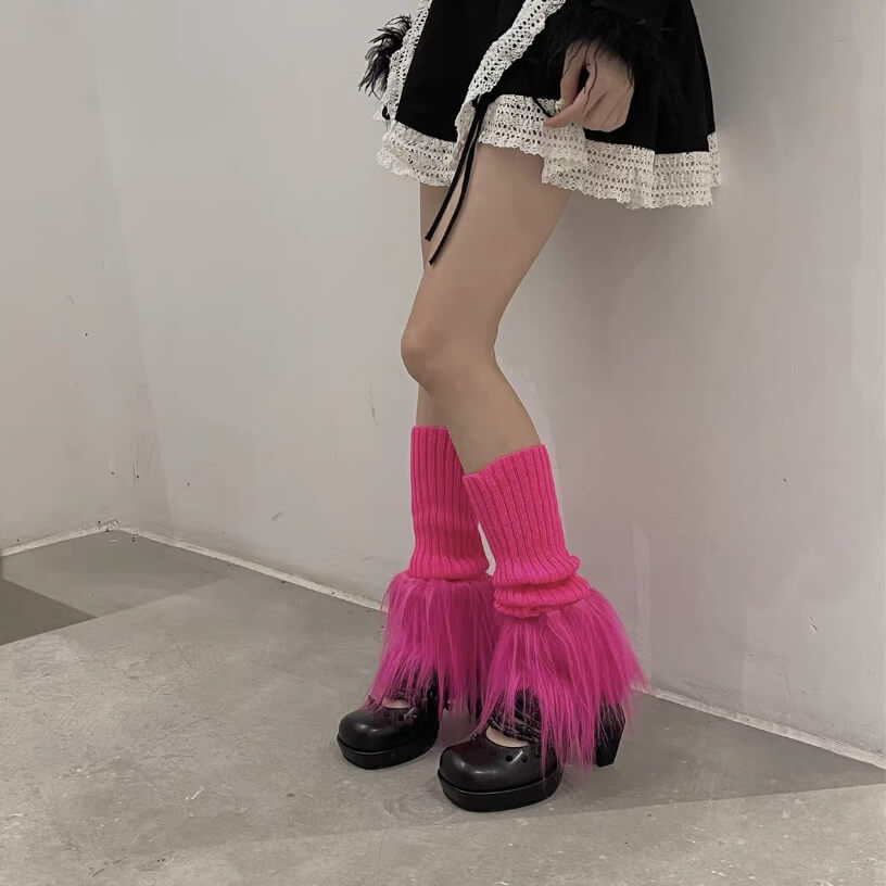 cutiekill-y2k-00s-furry-leg-warmers-c0158
