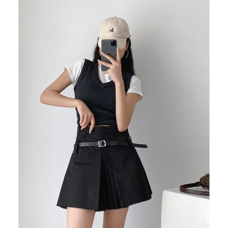 cutiekill-y2k-belt-vintage-skirt-om0108