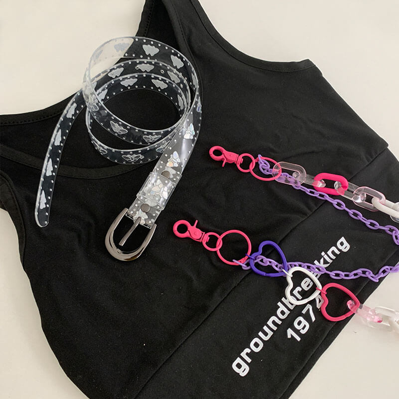 cutiekill-y2k-candy-punk-butterfly-transparent-heart-chain-belt