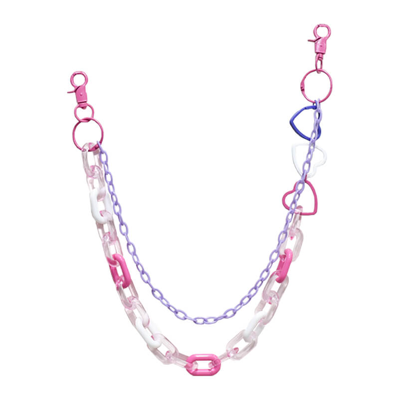 cutiekill-y2k-candy-punk-butterfly-transparent-heart-chain-belt