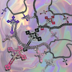 cutiekill-y2k-pink-cross-necklace-ah0215