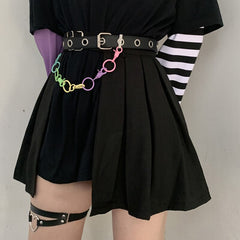 Y2k punk lolita rainbow candy chain belt