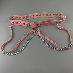 Y2K punk lolita heart buckle chain belt