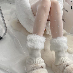 fairy-core-cream-hearts-tights-fluffy-short-leg-warmers-c0026