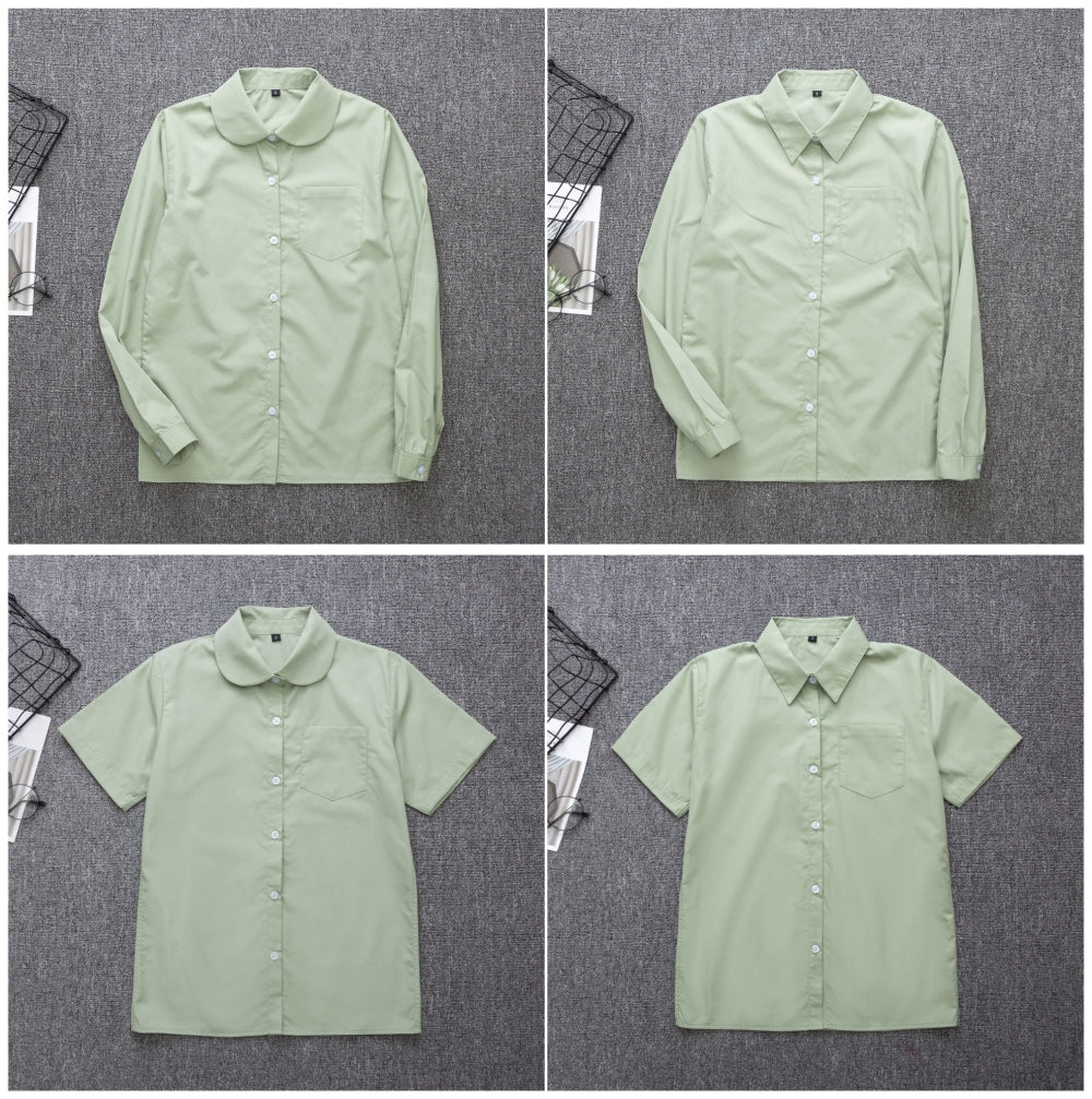 JK uniform matcha green blouse