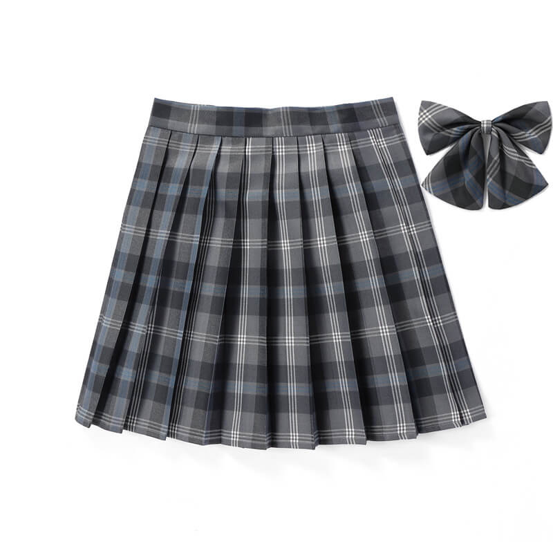 cutiekill-jk-skirt-bow-48cm-vintage-plaid-uniform-skirt-c00183
