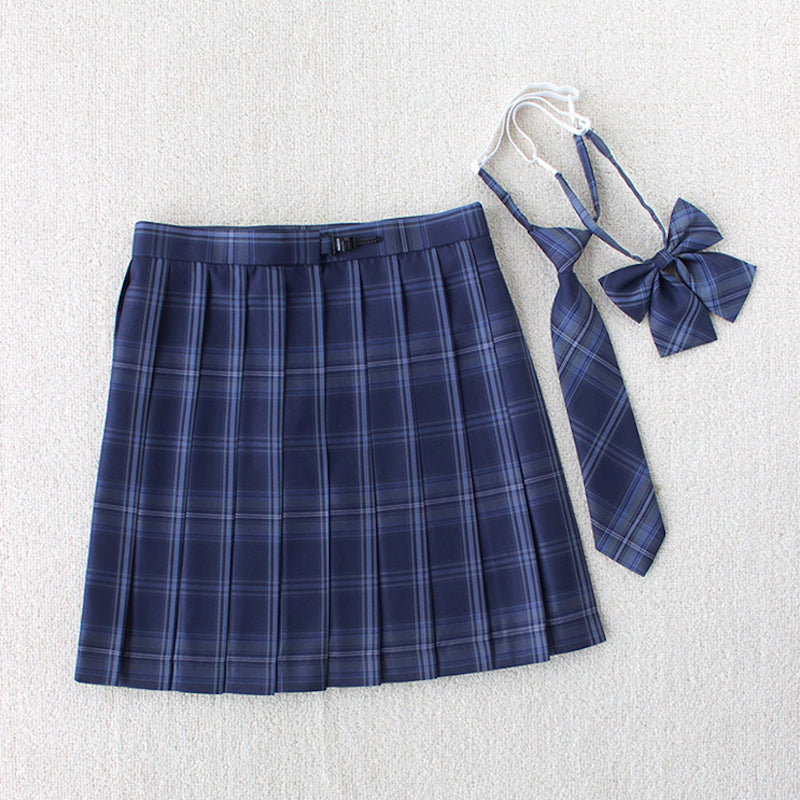 Ocean Legend Blue JK vintage plaid uniform skirt Cutiekill