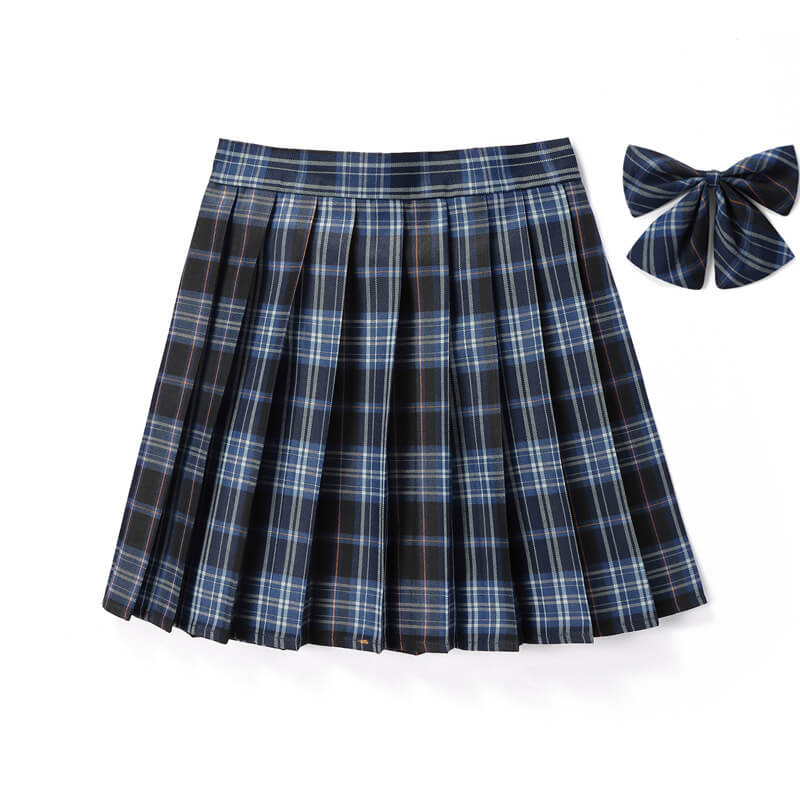 cutiekill-jk-skirt-bow-48cm-vintage-plaid-uniform-skirt-c00183