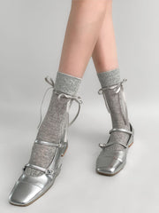 Balletcore ribbon socks