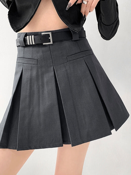 Academia aesthetic belt skirt – Cutiekill