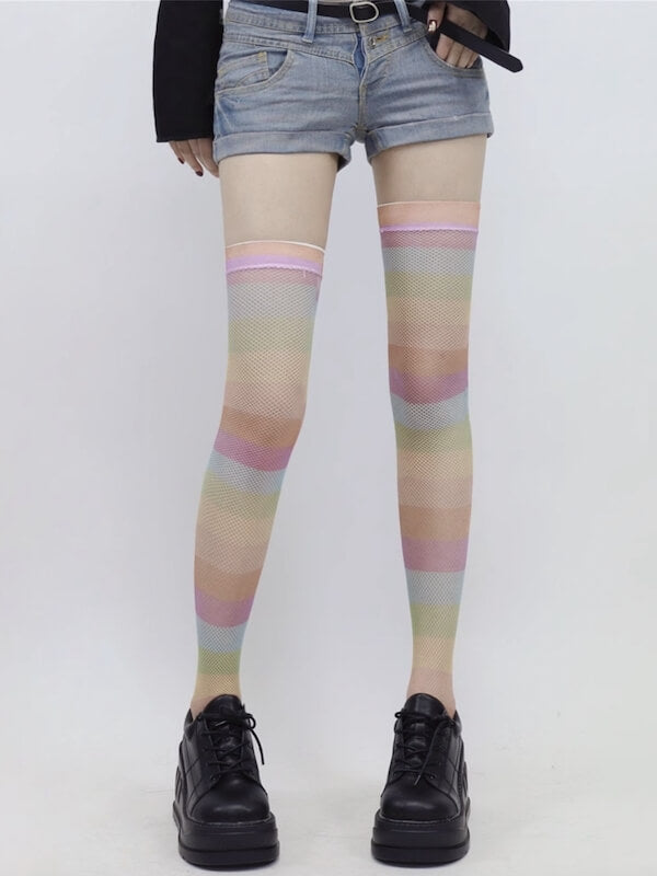 cutiekill-aesthetic-y2k-rainbow-fishnet-stockings-c0271