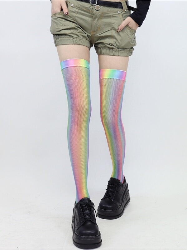 cutiekill-aesthetic-y2k-rainbow-fishnet-stockings-c0271