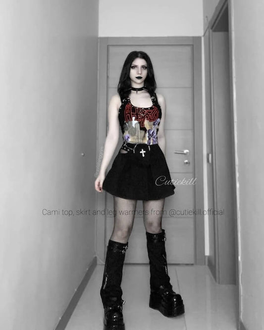 cutiekill-alternative-grunge-top-skirt-ah0446