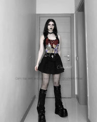 cutiekill-alternative-grunge-top-skirt-ah0446