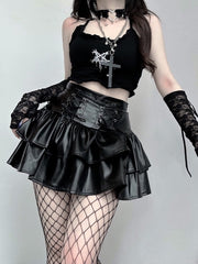 cutiekill-alternative-ribbon-leather-ruffled-skirt-om0048