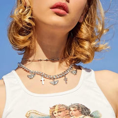    cutiekill-angel-cross-multi-strand-necklace-ah0557