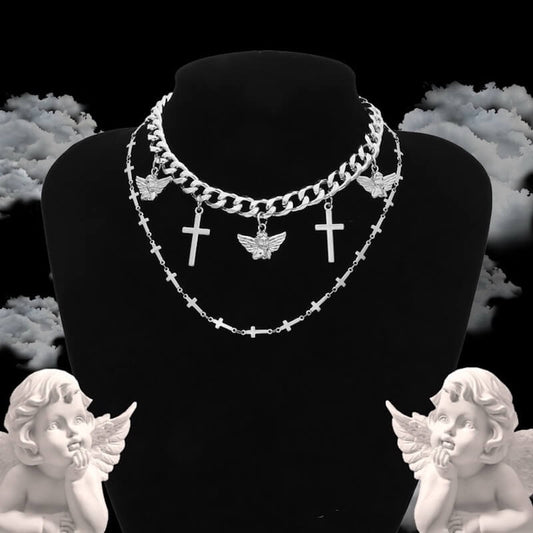    cutiekill-angel-cross-multi-strand-necklace-ah0557 800