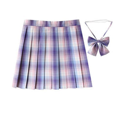 [Aurora Purple] JK vintage plaid uniform skirt