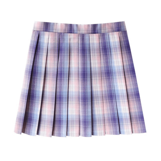 [Aurora Purple] JK vintage plaid uniform skirt