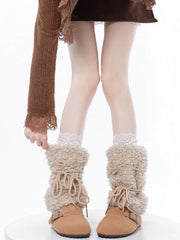 cutiekill-bear-doll-fluffy-lace-up-leg-warmers-c0502