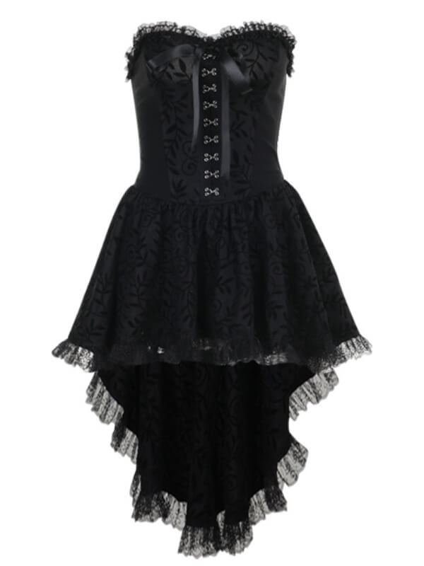 cutiekill-black-bow-lace-doll-tube-dress-ah0703-2