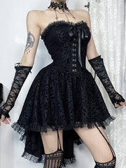 cutiekill-black-bow-lace-doll-tube-dress-ah0703-2