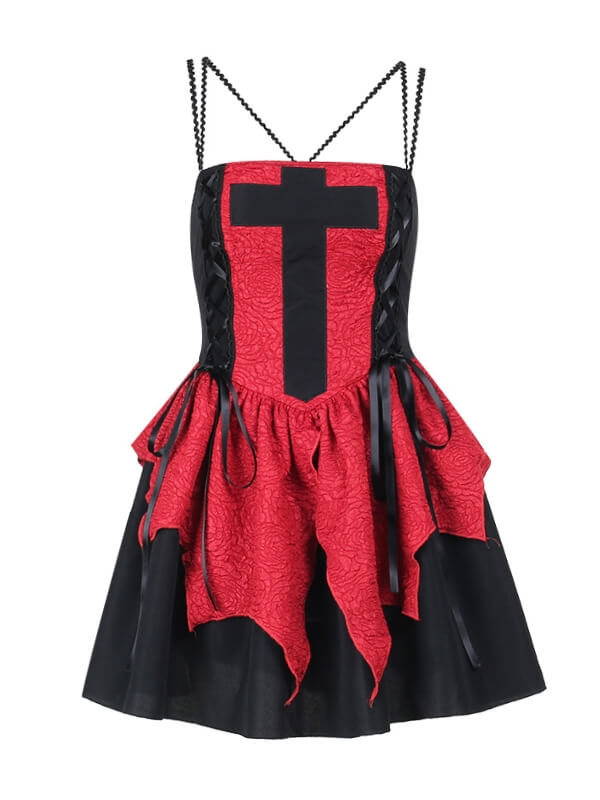 Black red lolita dress