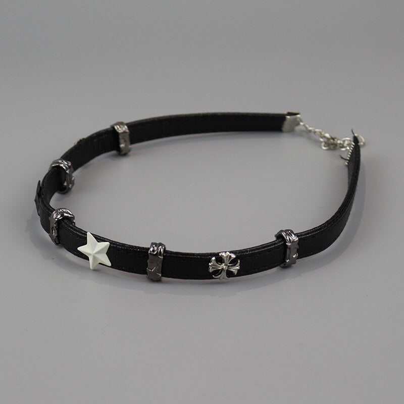 cutiekill-black-white-star-alternative-choker-ah0784