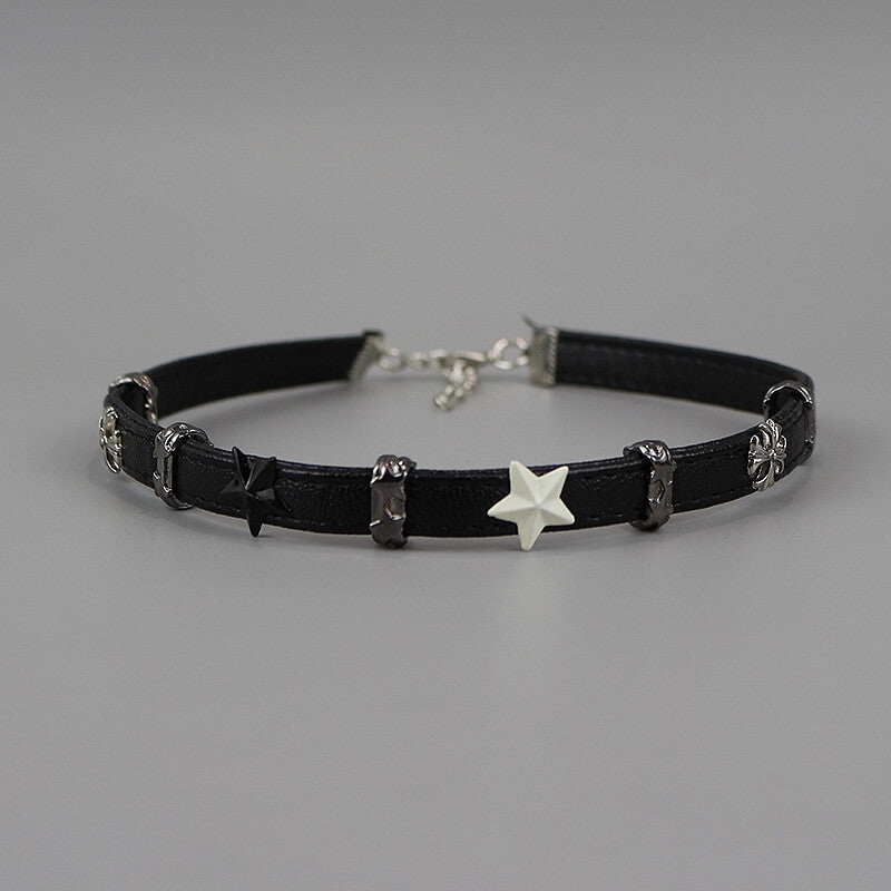 cutiekill-black-white-star-alternative-choker-ah0784