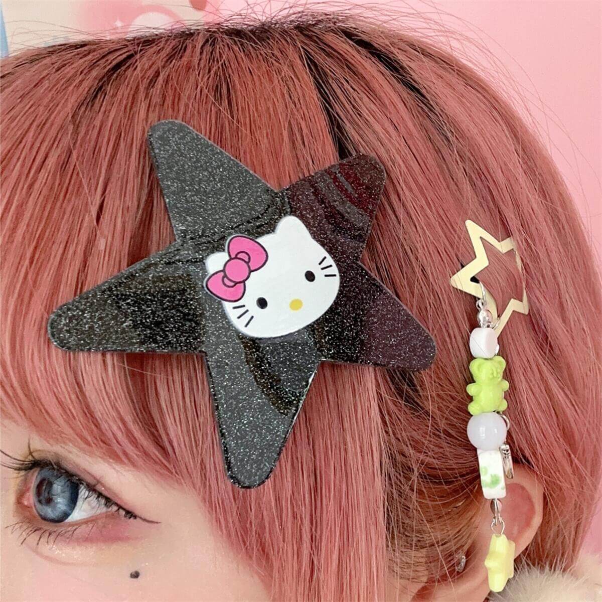 cutiekill-bling-kitty-star-hair-clip-ah0452