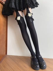 cutiekill-camellia-bow-cut-out-velvet-tights-c0512