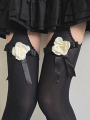 cutiekill-camellia-bow-cut-out-velvet-tights-c0512