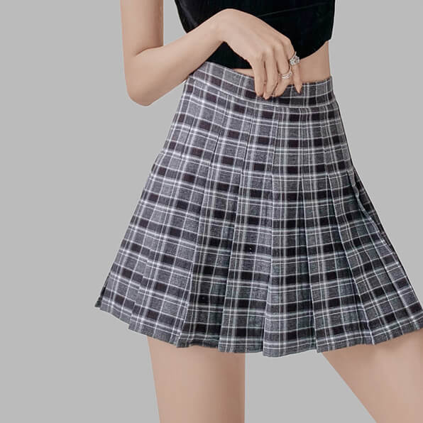 Candy plaid pleated skirt – Cutiekill
