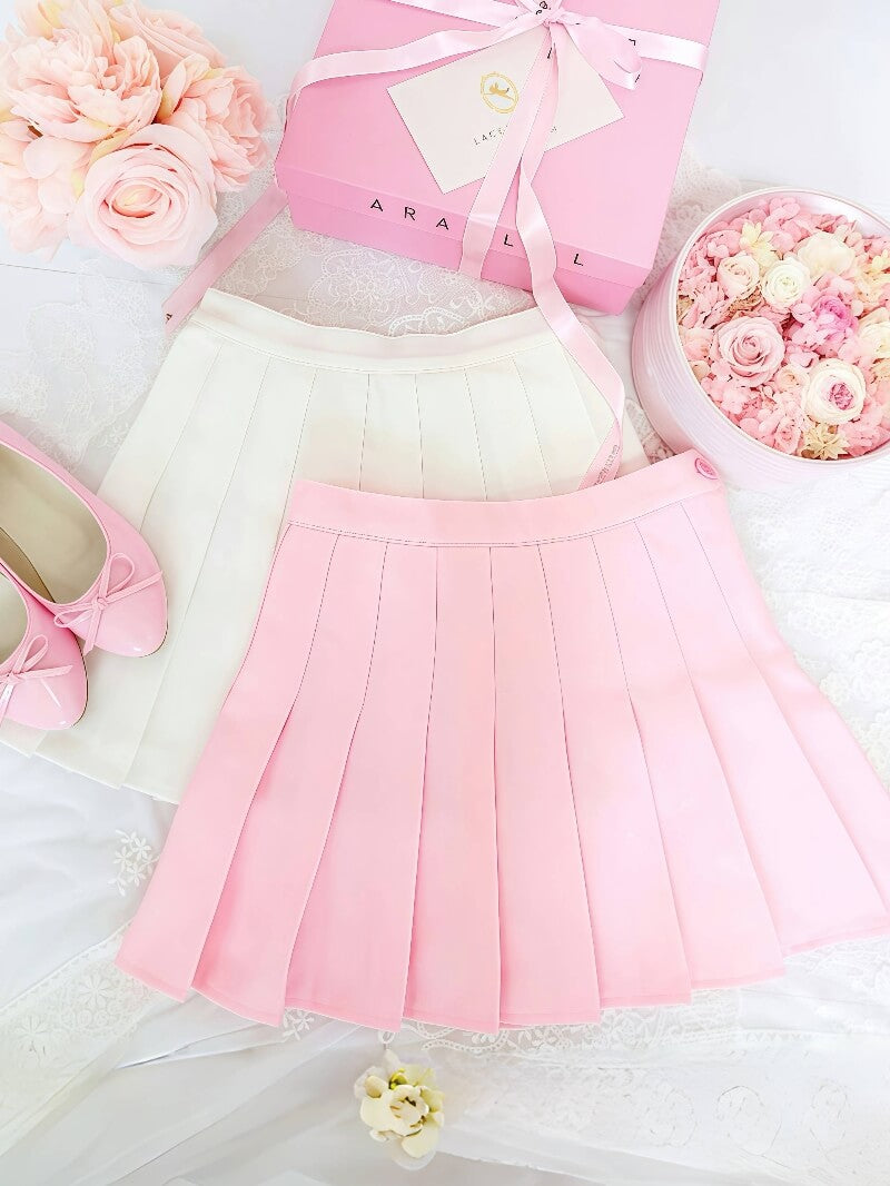 cutiekill-candy-solid-pleated-mini-skirt-c00218