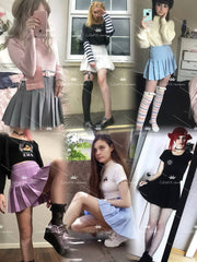 cutiekill-candy-solid-pleated-mini-skirt-c00218