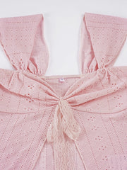 cutiekill-capucine-lace-bow-pointelle-pink-cami-top-om0504