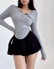 cutiekill-casual-high-waist-pleated-drawstring-mini-skirt-om0430