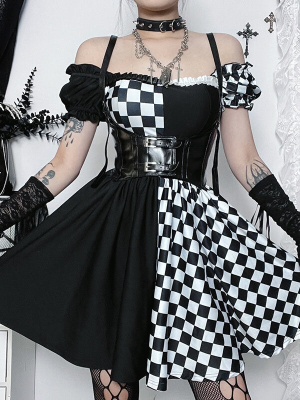 cutiekill-chessboard-darkness-dress-ah0547