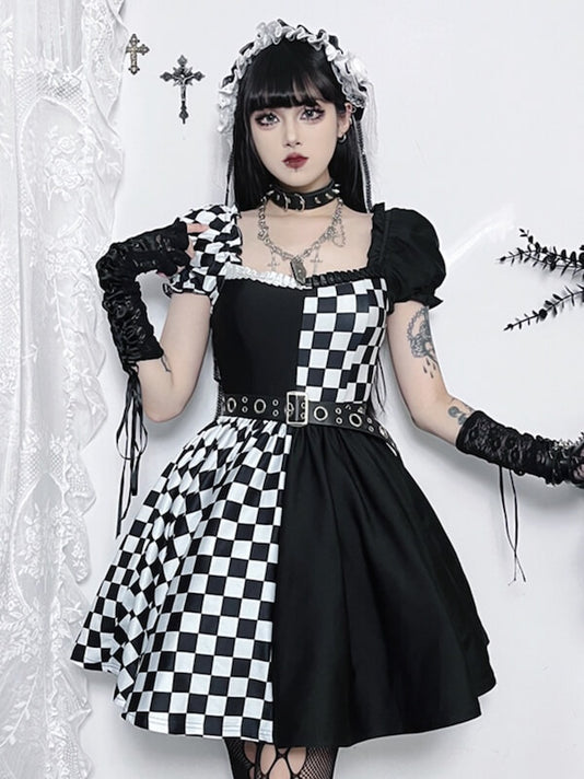 Chessboard darkness dress – Cutiekill