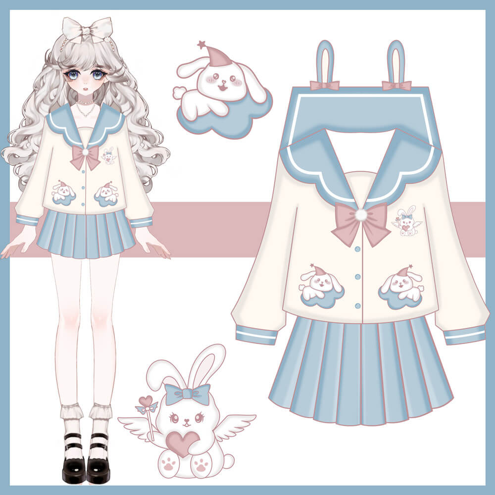    cutiekill-cloudy-bunny-jk-lolita-uniform-set-jk0049