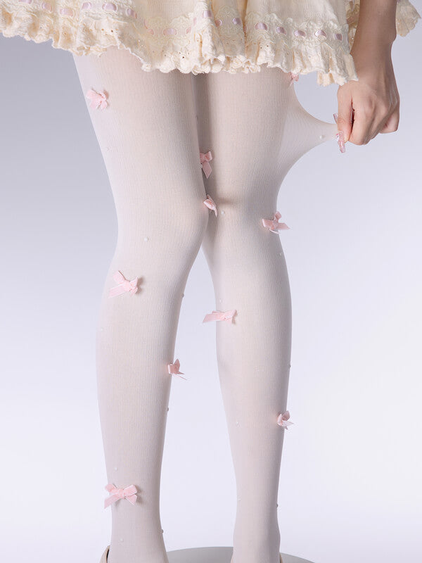 Sweet dollete pink bow beads tights – Cutiekill
