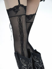 cutiekill-coquette-jacquard-lace-up-suspender-stockings-c0549