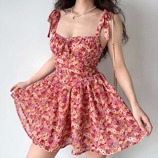 Cottage flower suspender dress Cutiekill