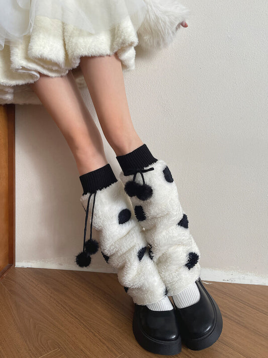 cutiekill-cream-polka-dot-pom-pom-leg-warmers-c0507