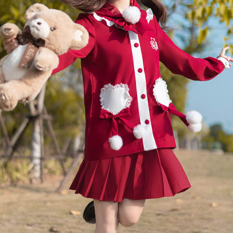cutiekill-cute-bear-jk-red-uniform-set-jk0058