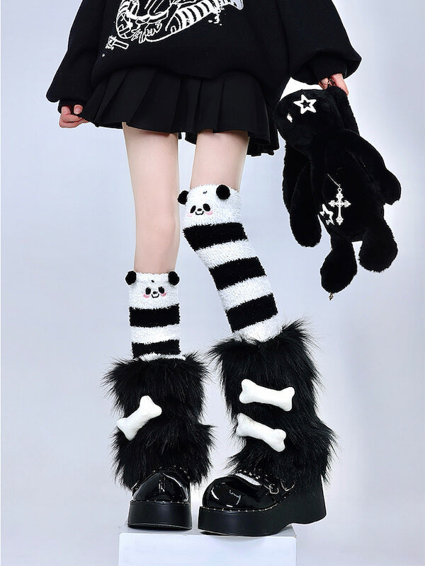 cutiekill-cute-y2k-panda-stockings-leg-warmers